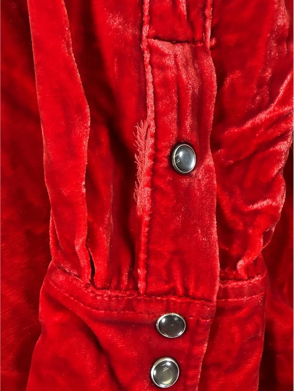 Ralph Lauren Red Velvet Button-Up Shirt Youth Size 8